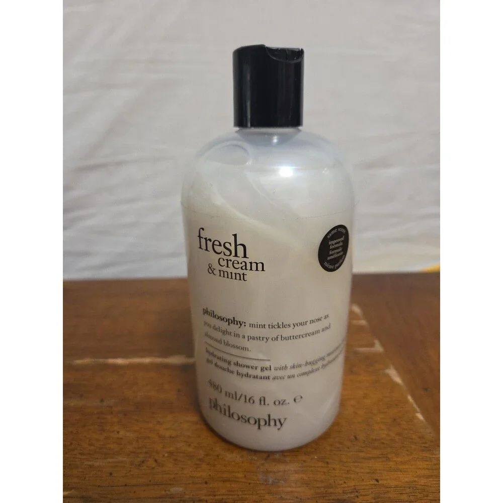Philosophy Fresh Cream & Mint Shower Gel 16 fl oz 3 In 1 Bubble Bath Shampoo